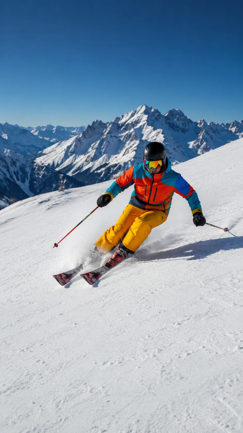 Ski — original photo before the pixel stretch effect